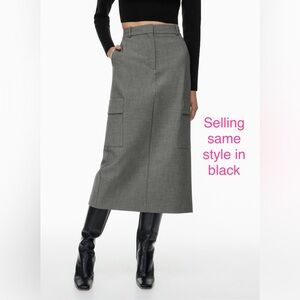 NWOTS Babaton Observer Cargo Skirt- Maxi Length Sz 10